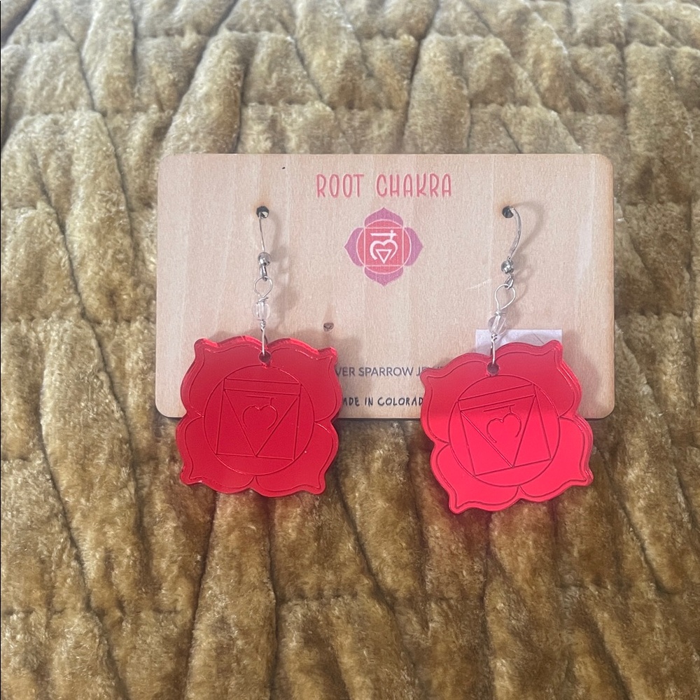 Sparrow Red Chakra Earrings
